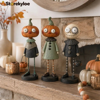 Primitive Pumpkin Friends – Vintage Halloween Figurines Collection