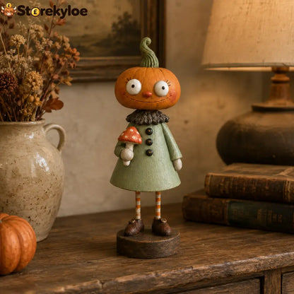 🎃Primitive Pumpkin Friends – Vintage Halloween Figurines Collection - Pumpkin Girl