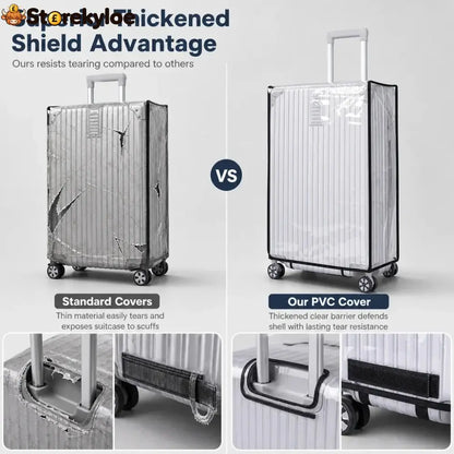Protect Luggage Instantly! Clear PVC Suitcase Cover