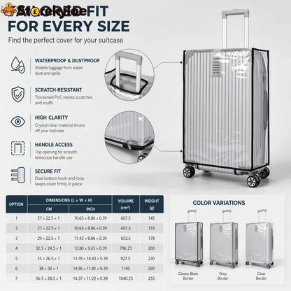 Protect Luggage Instantly! Clear PVC Suitcase Cover