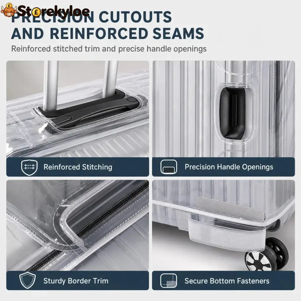 Protect Luggage Instantly! Clear PVC Suitcase Cover