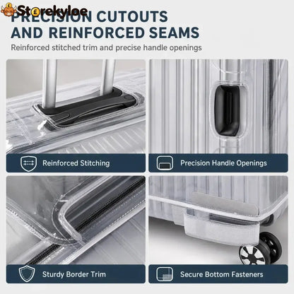 Protect Luggage Instantly! Clear PVC Suitcase Cover
