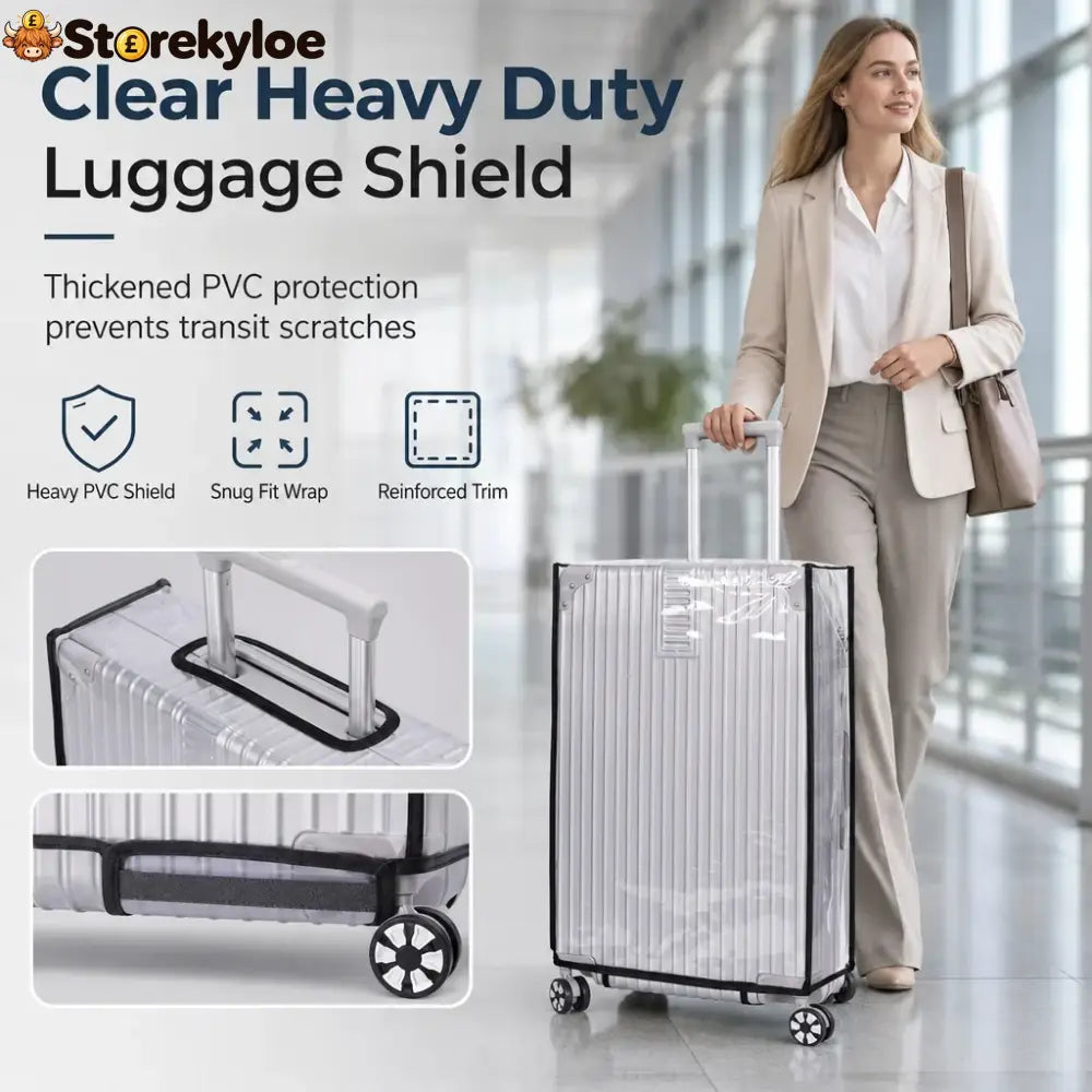 Protect Luggage Instantly! Clear PVC Suitcase Cover