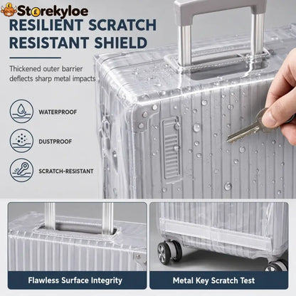 Protect Luggage Instantly! Clear PVC Suitcase Cover