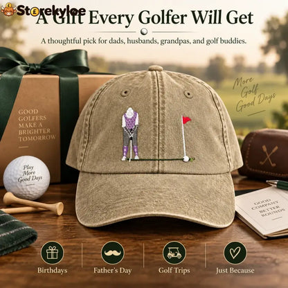 ⛳ Putt It In! Interactive Golf Cap – Vintage Washed Moving Ball Hat