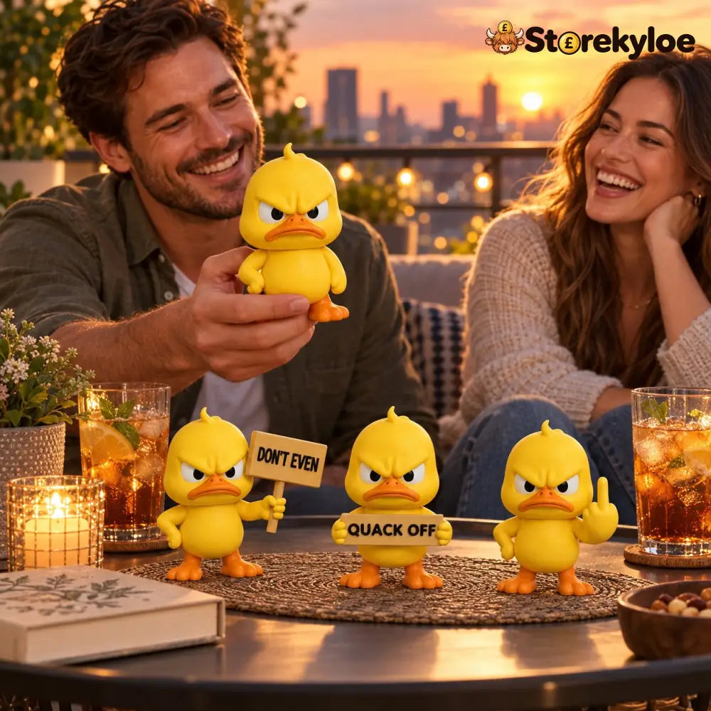 Quacko Angry Duck Collection – Sarcastic Desk Figurines Funny Decor for Office Workspace & Home Shelves