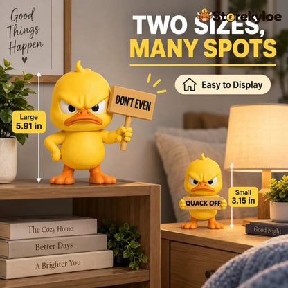 Quacko Angry Duck Collection – Sarcastic Desk Figurines Funny Decor for Office Workspace & Home Shelves