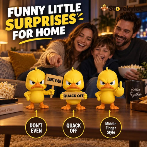 Quacko Angry Duck Collection – Sarcastic Desk Figurines Funny Decor for Office Workspace & Home Shelves