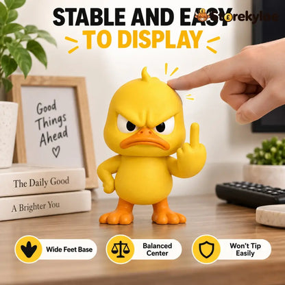 Quacko Angry Duck Collection – Sarcastic Desk Figurines Funny Decor for Office Workspace & Home Shelves