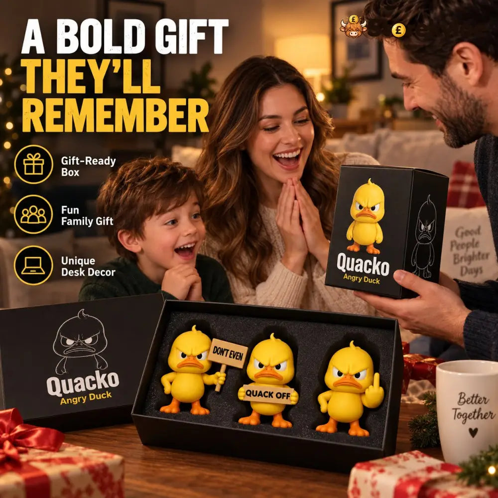 Quacko Angry Duck Collection – Sarcastic Desk Figurines Funny Decor for Office Workspace & Home Shelves