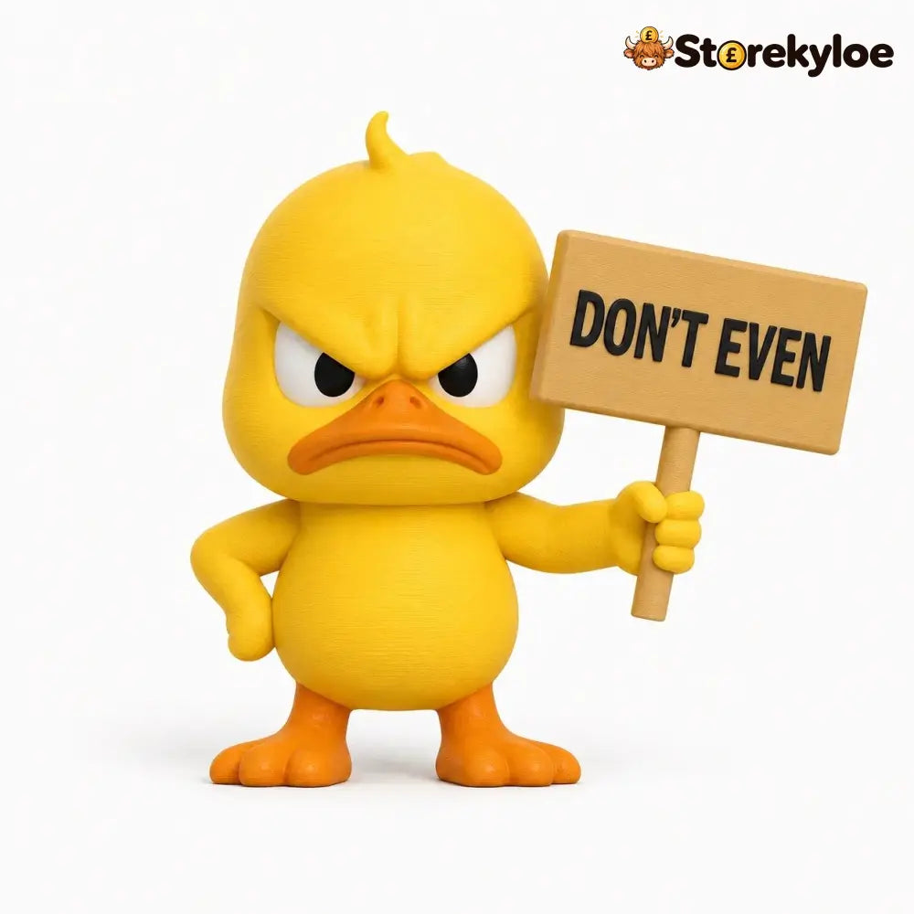 Quacko Angry Duck Collection – Sarcastic Desk Figurines Funny Decor for Office Workspace & Home Shelves - DON’T EVEN