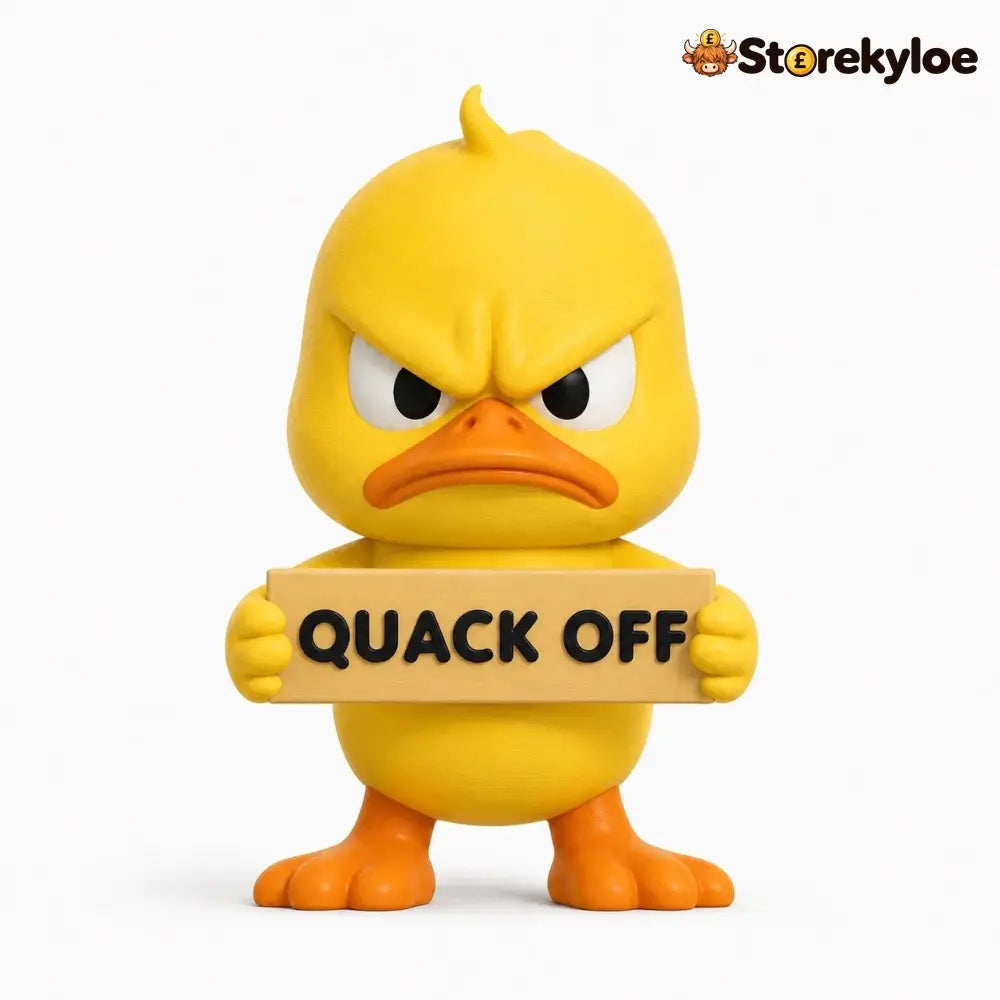 Quacko Angry Duck Collection – Sarcastic Desk Figurines Funny Decor for Office Workspace & Home Shelves - QUACK OFF