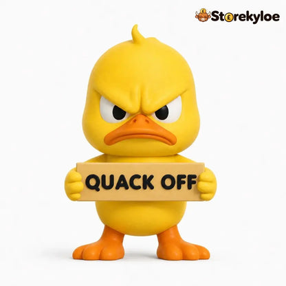 Quacko Angry Duck Collection – Sarcastic Desk Figurines Funny Decor for Office Workspace & Home Shelves - QUACK OFF