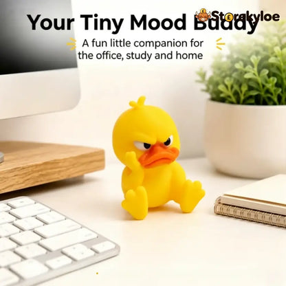 Quacko Angry Duck Collection – Sarcastic Desk Figurines Funny Decor for Office Workspace & Home Shelves - Sitting