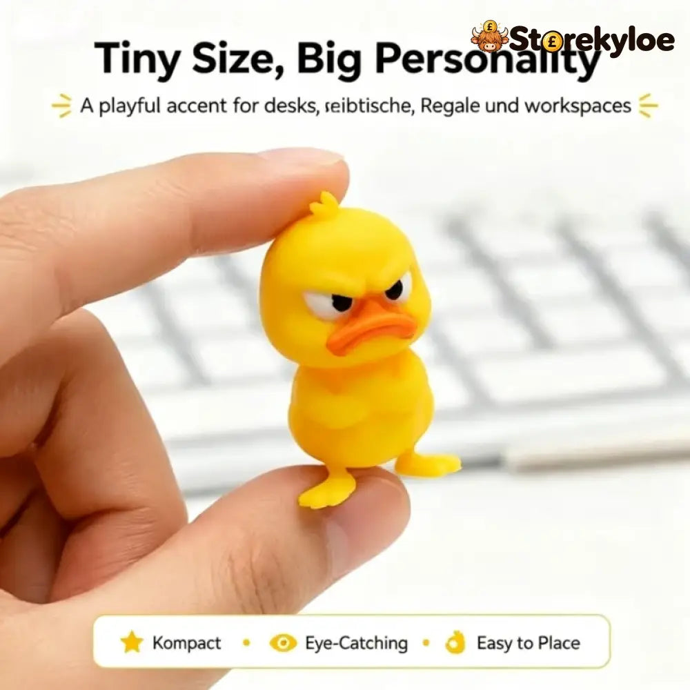 Quacko Angry Duck Collection – Sarcastic Desk Figurines Funny Decor for Office Workspace & Home Shelves - Standing
