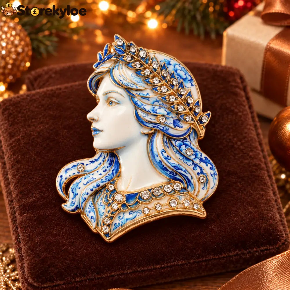 ⏳ LIMITED‑TIME FREE SHIPPING OVER £20 👑🌈rainbow Celestial Goddess Crystal‑encrusted Vintage Brooch 👑🌈 - B
