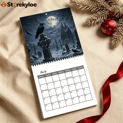 🐦‍⬛Raven & Crow 2027 Wall Calendar, 12 Months of Moonlit Gothic Art🖤 - New year