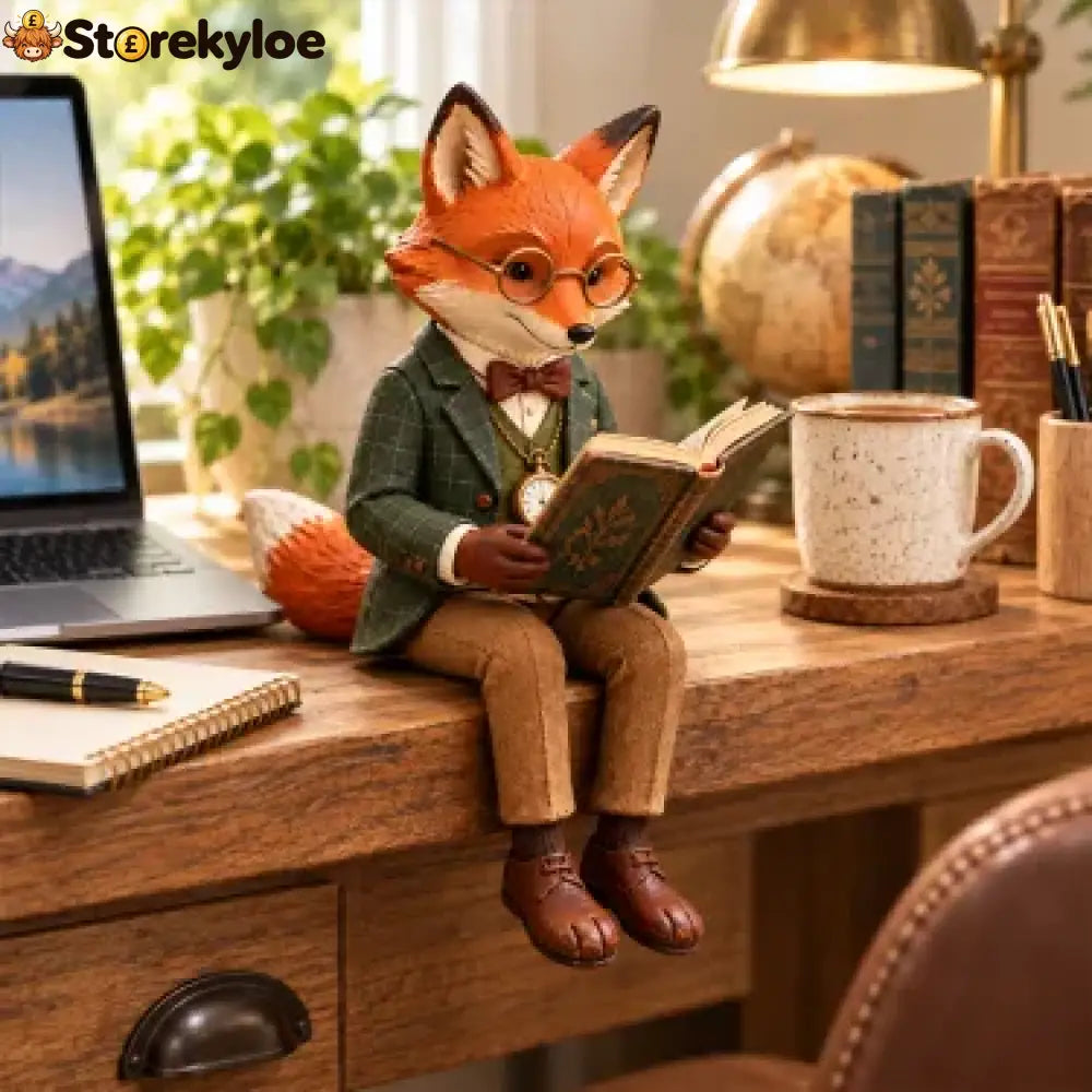🦊 Reading Fox Ornament | Whimsical Woodland Decor For Book Lovers