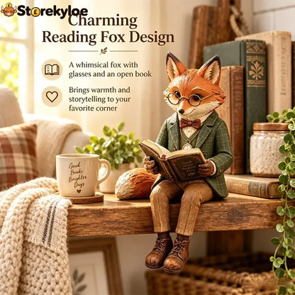 🦊 Reading Fox Ornament | Whimsical Woodland Decor For Book Lovers