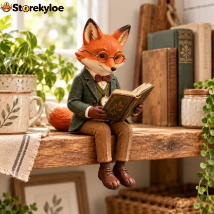🦊 Reading Fox Ornament | Whimsical Woodland Decor For Book Lovers