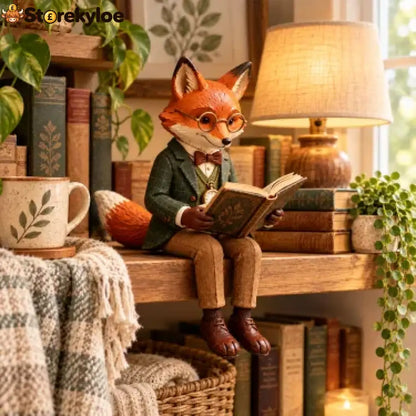 🦊 Reading Fox Ornament | Whimsical Woodland Decor For Book Lovers