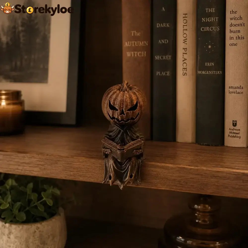 🎃 Reading Pumpkin Shelf Sitter