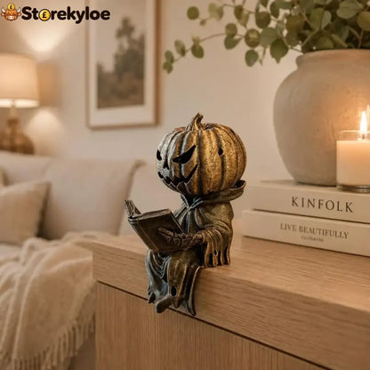 🎃 Reading Pumpkin Shelf Sitter
