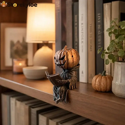 🎃 Reading Pumpkin Shelf Sitter
