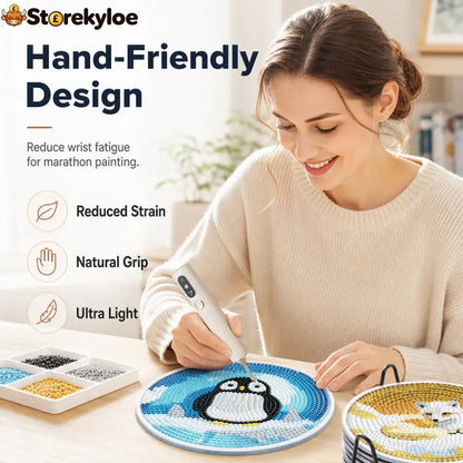 💎 LIMITED‑TIME 49% OFF! ✨ Rechargeable Electric Diamond Pen – Precise Comfortable Time‑Saving - White - Houseware &