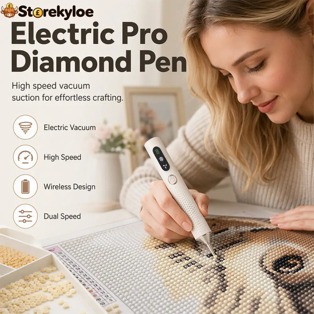 💎 LIMITED‑TIME 49% OFF! ✨ Rechargeable Electric Diamond Pen – Precise Comfortable Time‑Saving - White - Houseware &