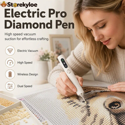 💎 LIMITED‑TIME 49% OFF! ✨ Rechargeable Electric Diamond Pen – Precise Comfortable Time‑Saving - White - Houseware &