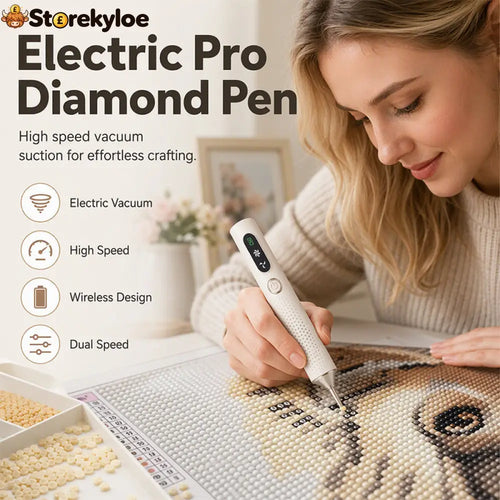 💎 LIMITED‑TIME 49% OFF! ✨ Rechargeable Electric Diamond Pen – Precise Comfortable Time‑Saving - White - Houseware &