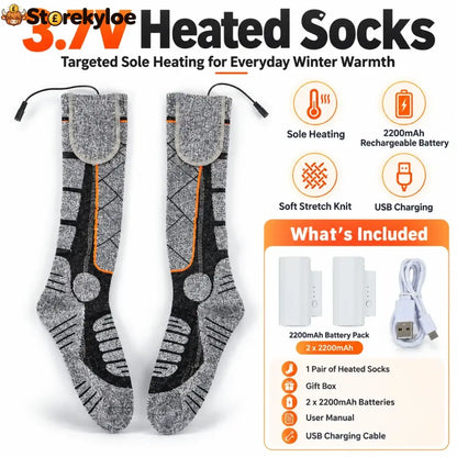 🔥 Rechargeable Heated Socks – Say Goodbye To Cold Feet In Minutes - Orange