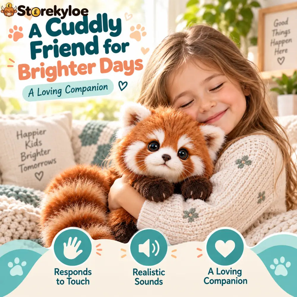 🐾❤️ Red Panda – Interactive Plush Companion | A Little Friend A Lot of Love