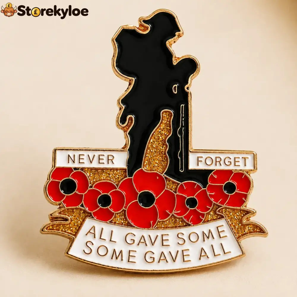 🌺 Red Poppy 111th Anniversary Remembrance Brooch - Buy 1