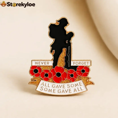 🌺 Red Poppy 111th Anniversary Remembrance Brooch - Buy 1