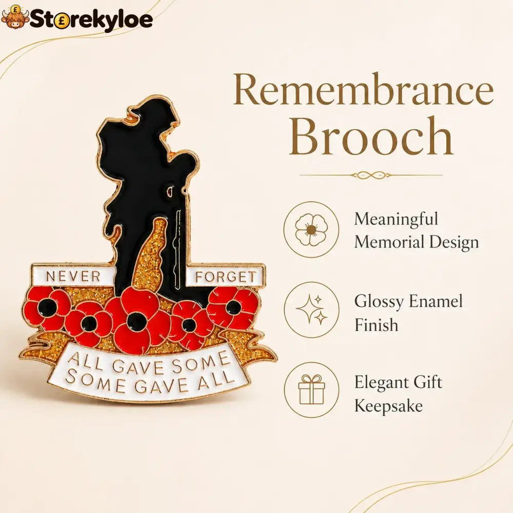 🌺 Red Poppy 111th Anniversary Remembrance Brooch - Buy 1