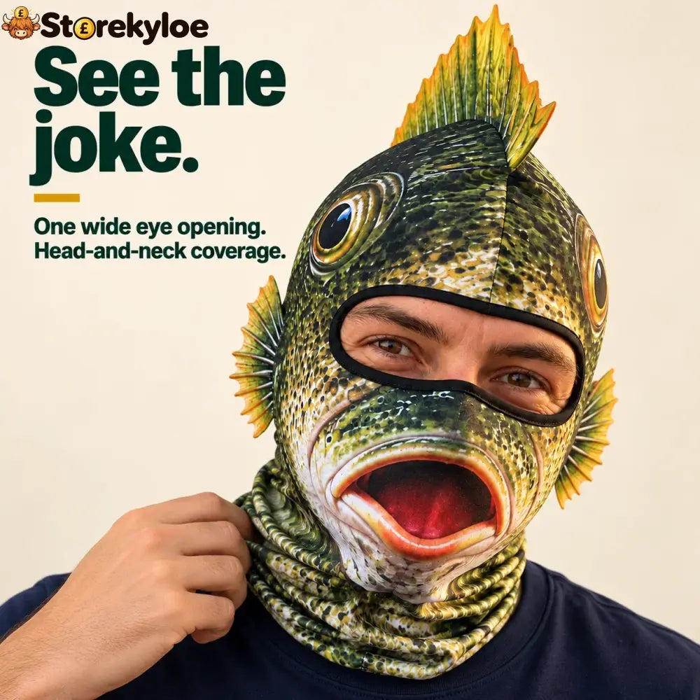 Reel Funny – Fish Head Mask - Fleece-Lined