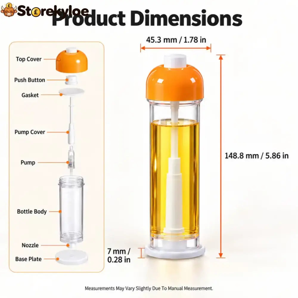 Refillable Olive Oil Sprayer Bottle – Fine Mist Oil Mister for Air Fryer & BBQ