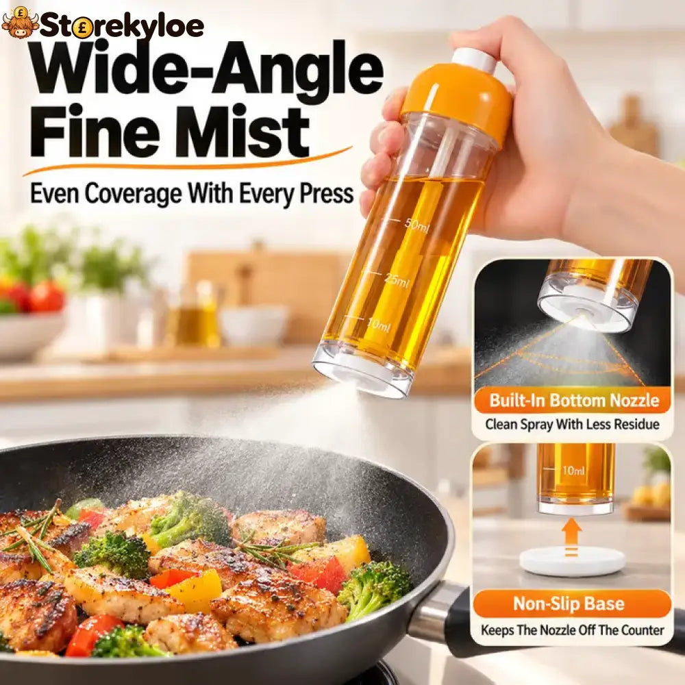 Refillable Olive Oil Sprayer Bottle – Fine Mist Oil Mister for Air Fryer & BBQ