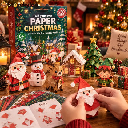 🧘Relaxing & Beginner-Friendly- 3D DIY Paper Christmas(💕Step-by-Step Guide Included)