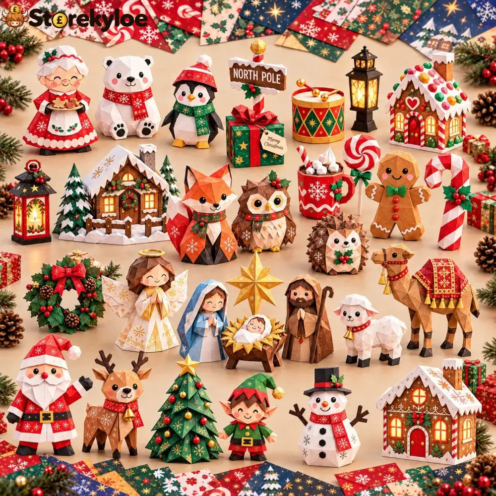 🧘Relaxing & Beginner-Friendly- 3D DIY Paper Christmas(💕Step-by-Step Guide Included)