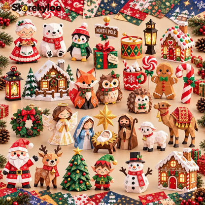 🧘Relaxing & Beginner-Friendly- 3D DIY Paper Christmas(💕Step-by-Step Guide Included)