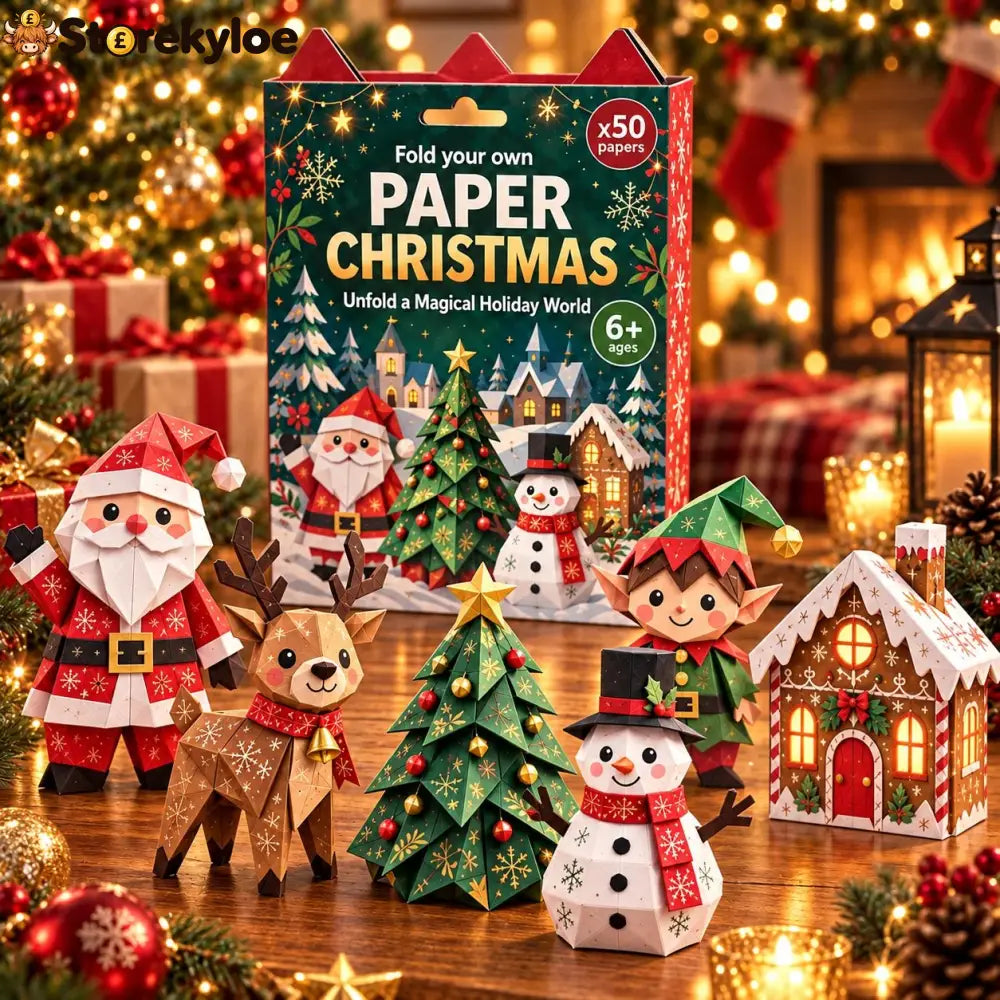 🧘Relaxing & Beginner-Friendly- 3D DIY Paper Christmas(💕Step-by-Step Guide Included) - 🎄Classic Christmas