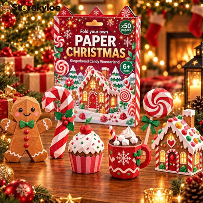 🧘Relaxing & Beginner-Friendly- 3D DIY Paper Christmas(💕Step-by-Step Guide Included) - 🍪Gingerbread Wonderland