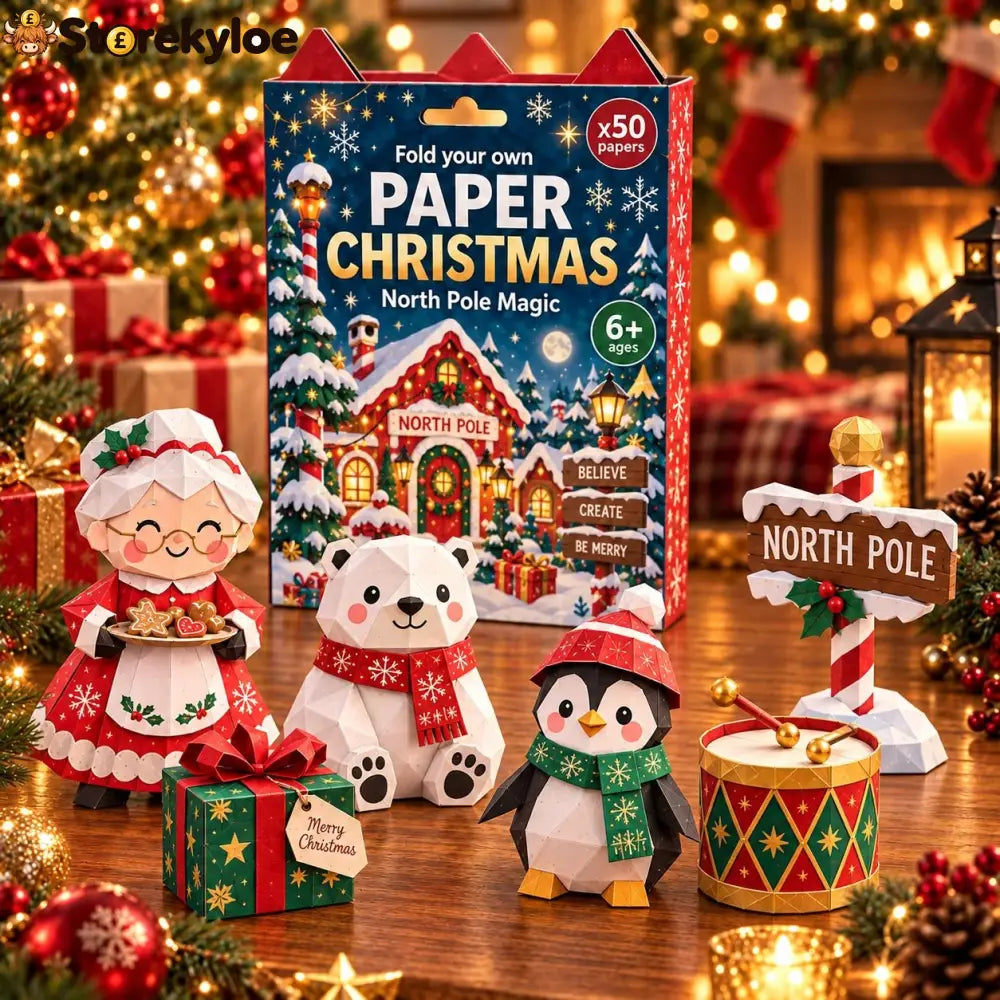 🧘Relaxing & Beginner-Friendly- 3D DIY Paper Christmas(💕Step-by-Step Guide Included) - ❄️North Pole Magic