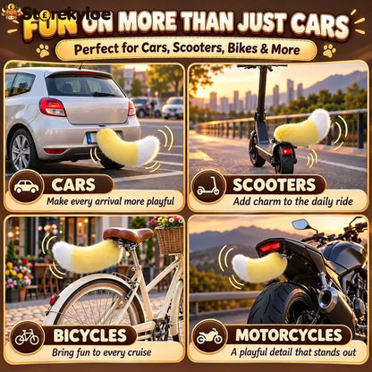 🐾 Remote Control Moving Car Tail – Usb Rechargeable Fluffy Vehicle Decoration