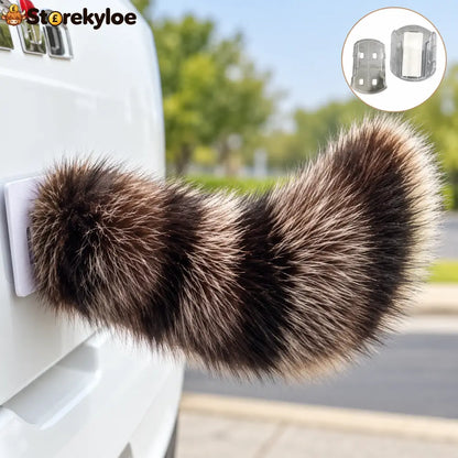 🐾 Remote Control Moving Car Tail – Usb Rechargeable Fluffy Vehicle Decoration - Raccoon