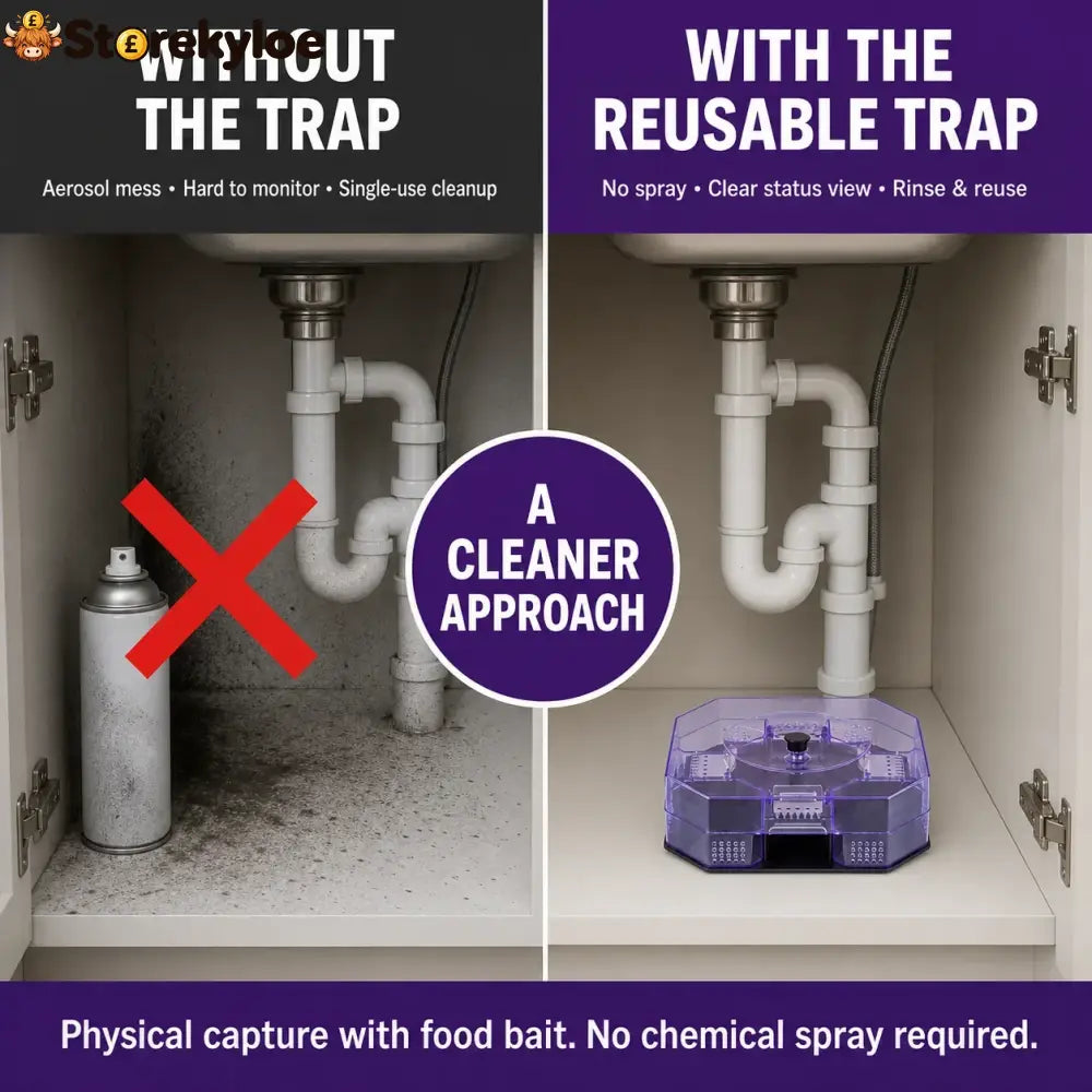 🪳✨ Reusable No-Spray Roach Trap – Chemical-Free Washable & Easy to Reuse 🏠♻️ - 1 Trap