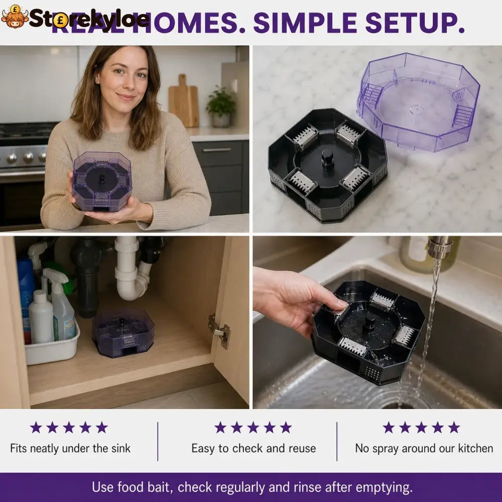 🪳✨ Reusable No-Spray Roach Trap – Chemical-Free Washable & Easy to Reuse 🏠♻️ - 1 Trap